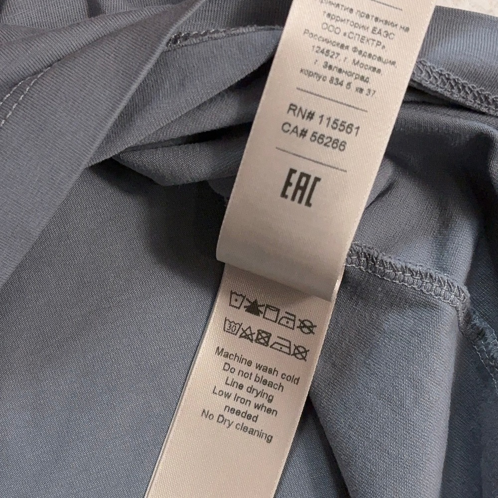 7 For All Mankind Luxe Performance T-Shirt Men's M Dusty Blue Stretch *Mark* - Picture 12 of 16